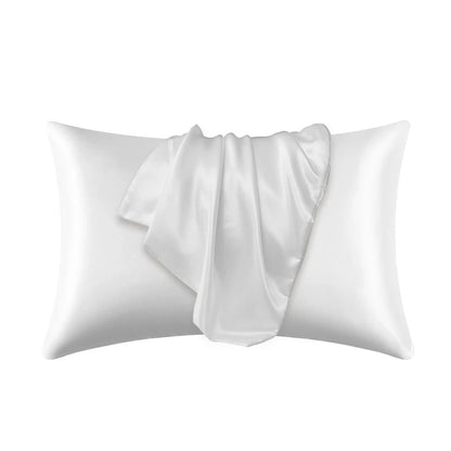 Pillowcase Silk Pillow Cover Silky Satin Hair Beauty Pillow Case Comfortable Pillow Case Home Decor Wholestandard/Queen 1PC