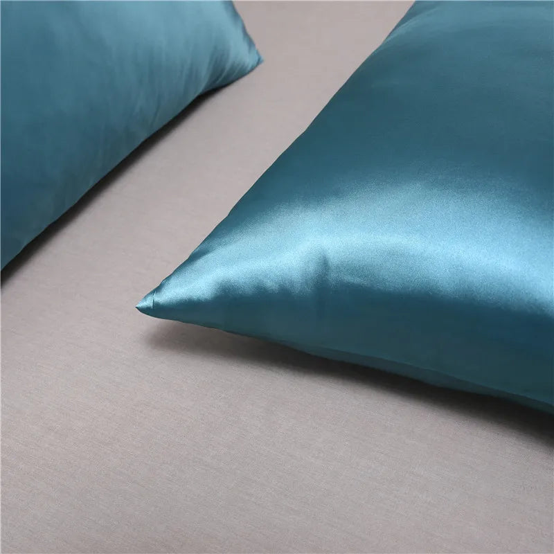 Pillowcase Silk Pillow Cover Silky Satin Hair Beauty Pillow Case Comfortable Pillow Case Home Decor Wholestandard/Queen 1PC